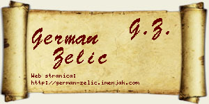 German Zelić vizit kartica